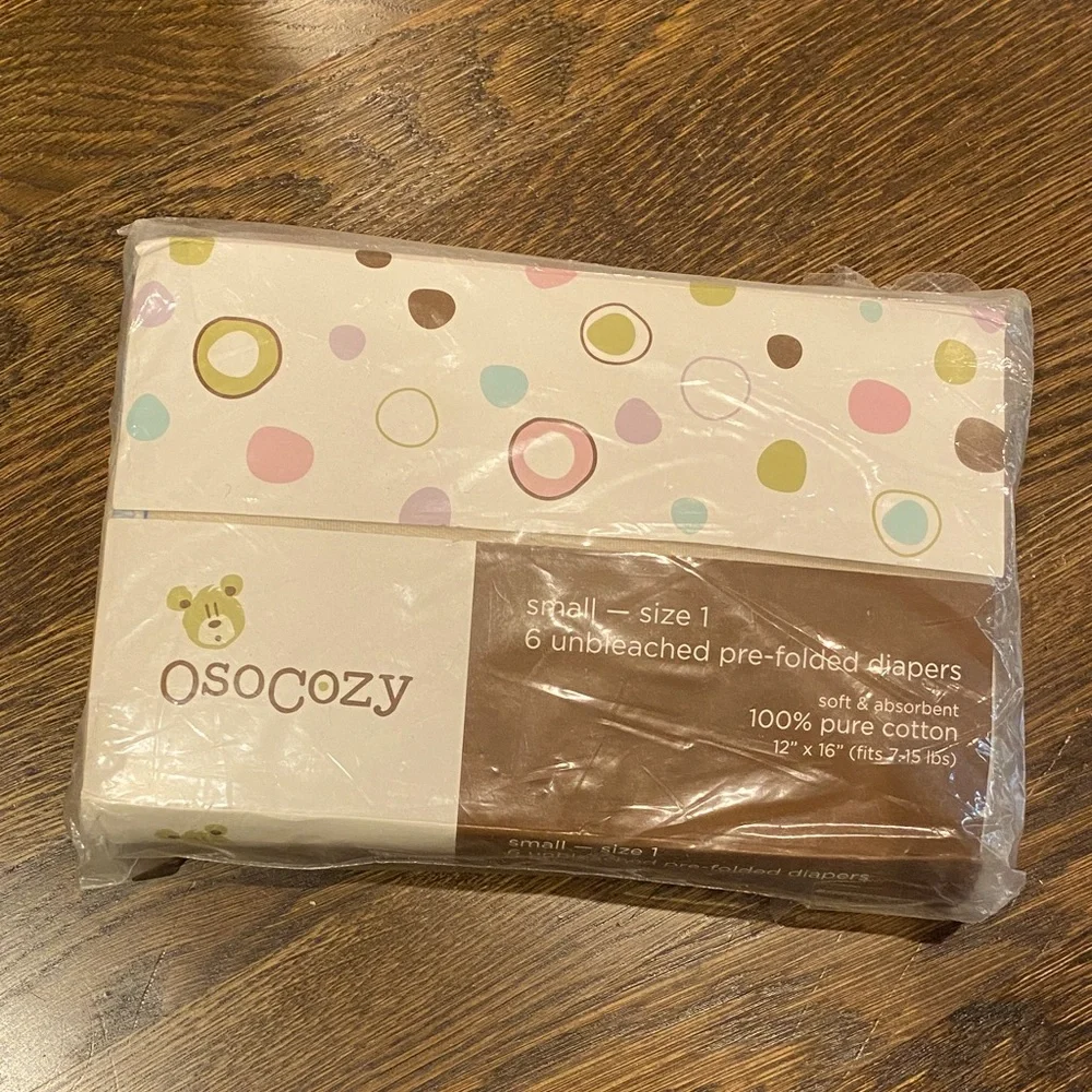 Osocozy Size 1 cotton diapers - New!
